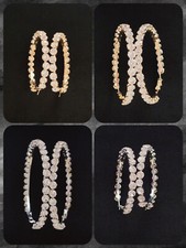 Chunky Silver or Gold Tone Large Rhinestone Hoop Earrings