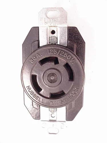 Hubbell 2710 Twist 30 Amp 125/250 ac Twist Lock Receptacle Ships Same Day