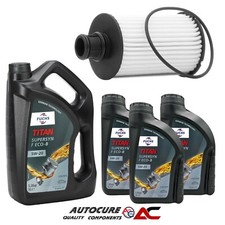 FOR JAGUAR XF V8 5.0L MK1 OIL CHANGE FILTER SERVICE KIT & 8L FUCHS ENGINE OIL