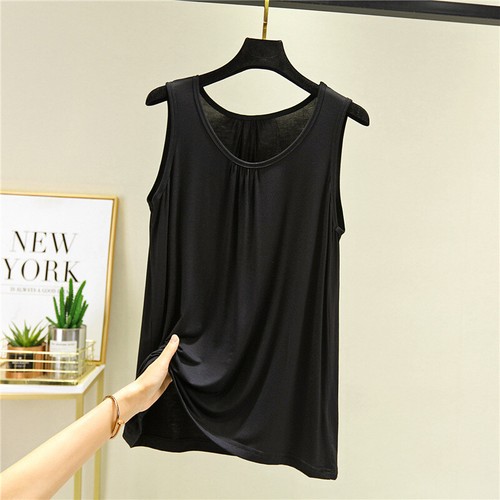 Women's Sleeveless Tank Top Soft Knit Tunic Women Scoop Neck Loose Fit Blouse - Picture 6 of 18