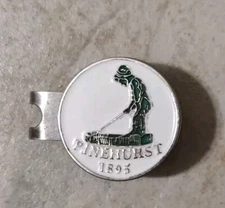 PINEHURST(North Carolina) Metal Magnetic Logo Golf BALL Marker with Cap Clip
