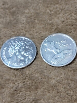 2020 Mardi Gras Krewe Of Bacchus Plain Aluminum Float Doubloon Hi Ho Silver