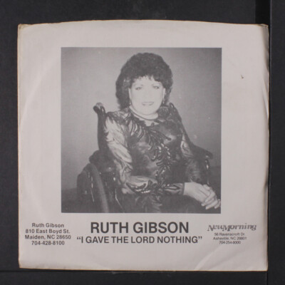 RUTH GIBSON: i gve the lord nothing / same NEW MORNING 7'' Single 45 RPM