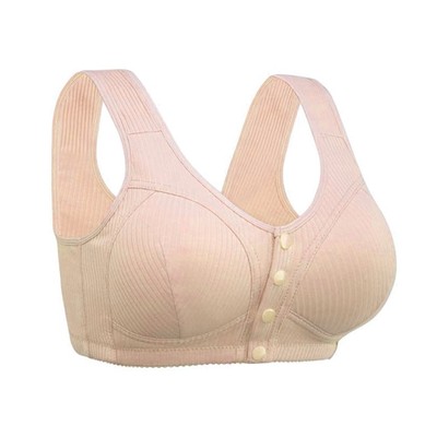 Plus Size Bras for Older Women Comfortable Convenient Front Close Button Bras