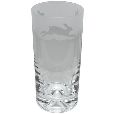 Highball Glass Decorated Hare Sandblast Animal Drinking Tumbler Gift Boxed Animo