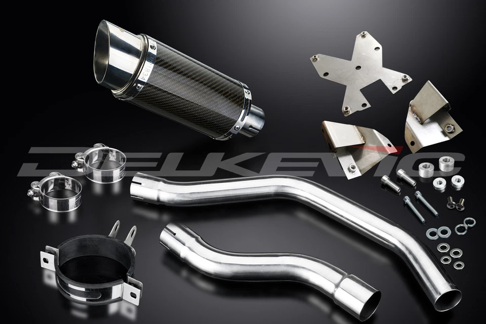 Triumph Daytona 675 2006-2012 Slip On 8" Round Carbon Exhaust Muffler Kit - Image 3 of 4