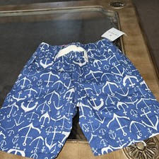 Boys Sz 4 T Blue/white Nautical Swim Trunks Shorts Carters