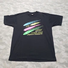 Vintage Screen Stars Shirt Mens XL Black Made In USA Gymnastics Single Stitch