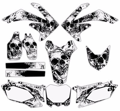 ALL YEARS SUZUKI RM 65 GRAPHICS KIT RM65 DIRT BIKE MOTOCROSS SKULL