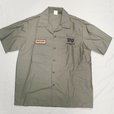 Rare Styx Return To Paradise 1996 Tour Gray Crew Work Shirt Blue Collar Sz XL