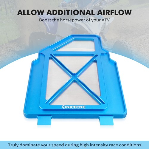 High-Flow Air Box Lid Cover Cap Cleaner Case For Yamaha YFZ450R 2009-2024 Blue - Picture 2 of 9