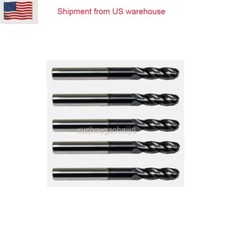 1/4" 4 FLUTE LONG BALL NOSE CARBIDE END MILL - TiALN COATED