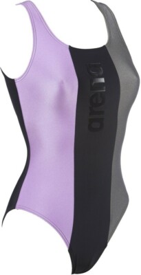 Arena Damen Just O Back Badeanzug Shark Black Provenza Gr. UK 30