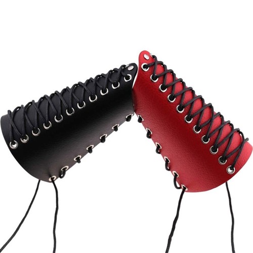 Adjustable Grommet Medieval Bracers Punk Warrior Vintage Knights Wristband - Picture 6 of 20