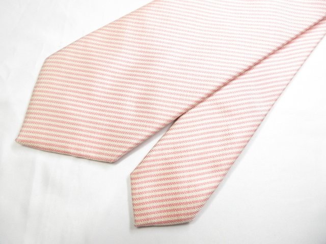 Nicky MILANO Men's Tie Silk Pink And Off-White Italy thumbnail 5