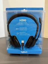Logitech H390 Wired USB On-Ear Stereo Headphones with Mic PC Laptop Black