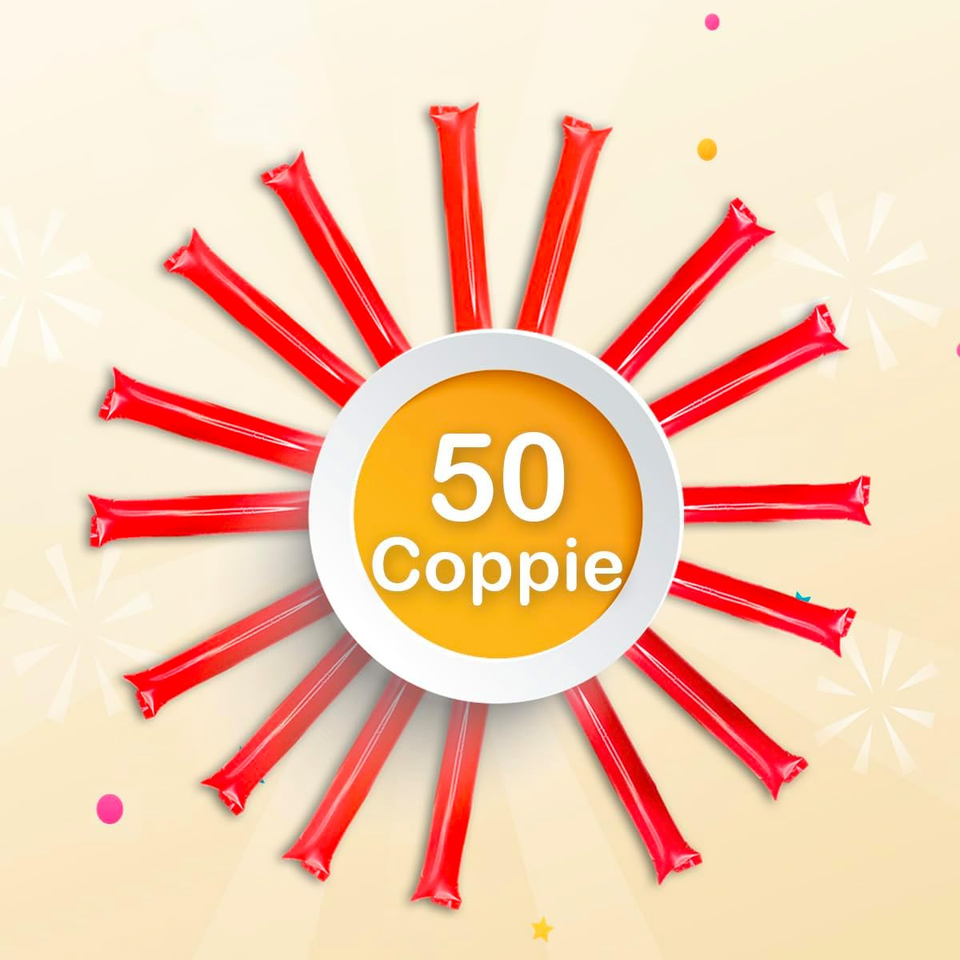 Confezione 25 Paia Di Applauditori Gonfiabili Riutilizzabili – Bastoncini Rumorosi Per Sport, Eventi E Feste – Plastica Resistente Con Ugello