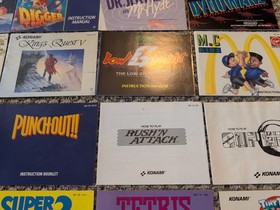 Lote 28 Nintendo NES Manual de instrucciones Folleto Contra Mario Battletoads WURM