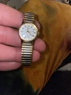 Vintage ladies Timex watch silver and gold