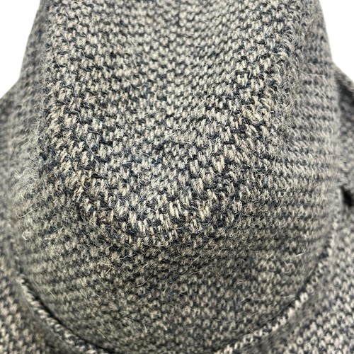 Vintage Adam New York Fedora Hat Size Medium 7-7 1/8 Wool Tweed Houndstooth - Picture 9 of 20