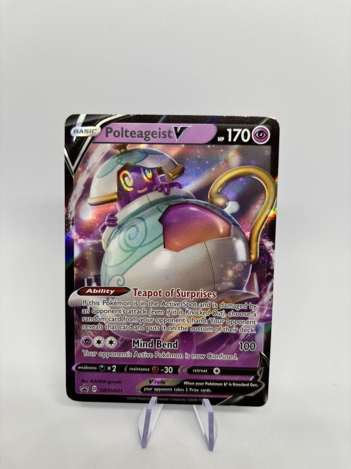 Pokemon - Polteageist V - SWSH021 - SWSH Black Star Promo NM
