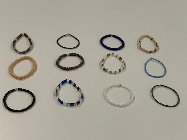 WHOLESALE Lot of 12 New Child Stretch Bracelets-Tila, Seed, Heishi-1.6"