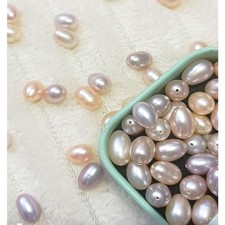 AAA 50pcs Color Beads 7.5-8.5 mm Natural Freshwater Pearls with 0.8 cm Profes...