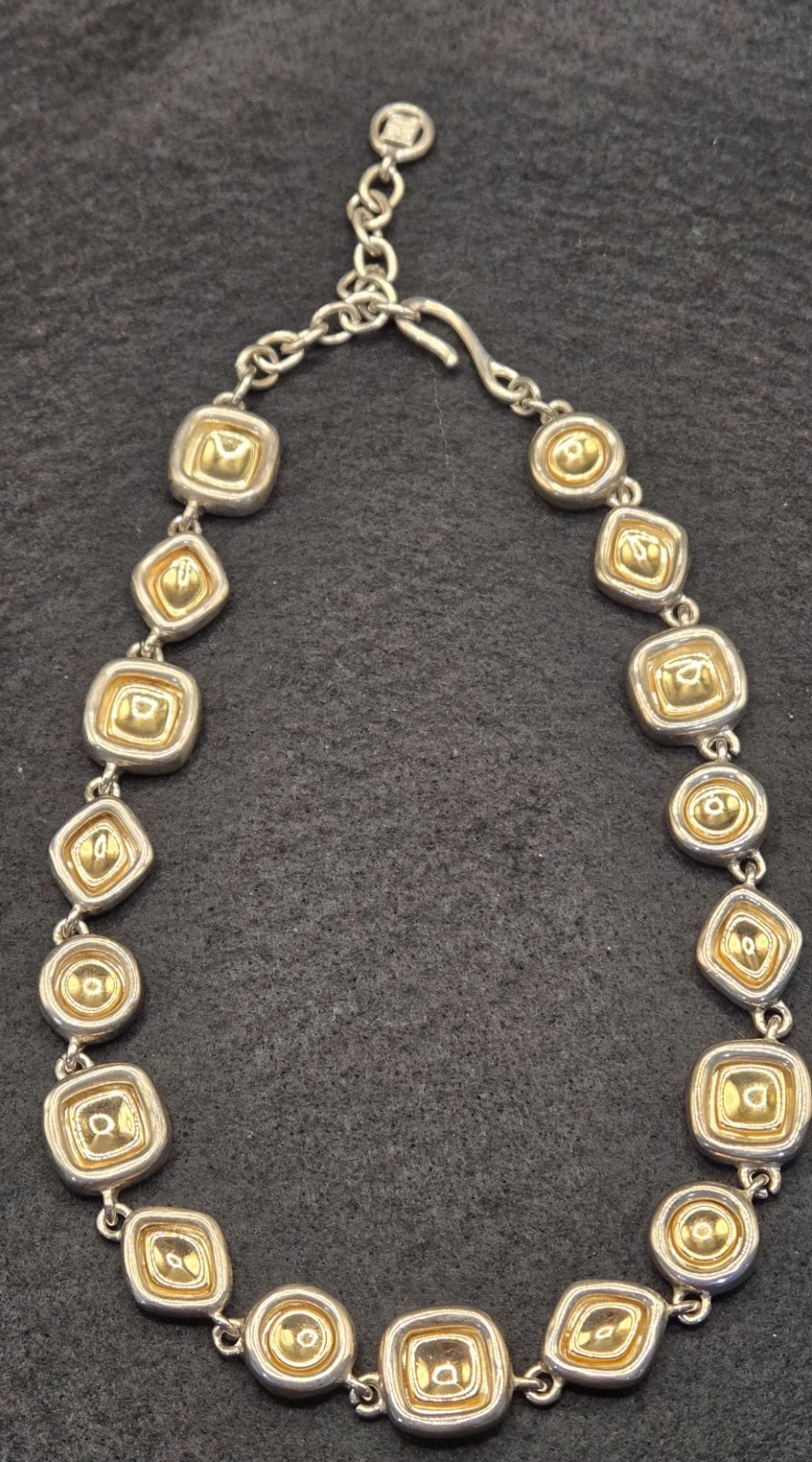 Signed GIVENCHY Couture Two-Tone Square Round Lin… - image 2