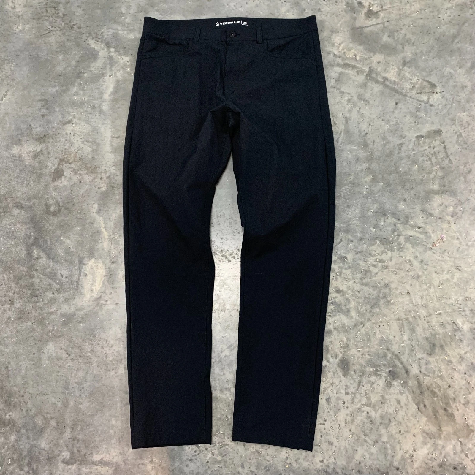 Western Rise Evolution Pant Mens 35x32 Black Stretch Travel Chino Traveller