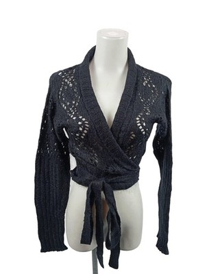 SISLEY Cardigan Damen Jacke Gr. DE 36 schwarz Casual-Look