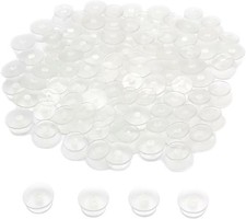 100pcs Plastic Button Buckle Charm Backs DIY Shoe M, transparent