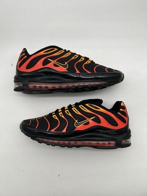 Air Max Plus 97 Plus Black Shock Orange Size 11.5
