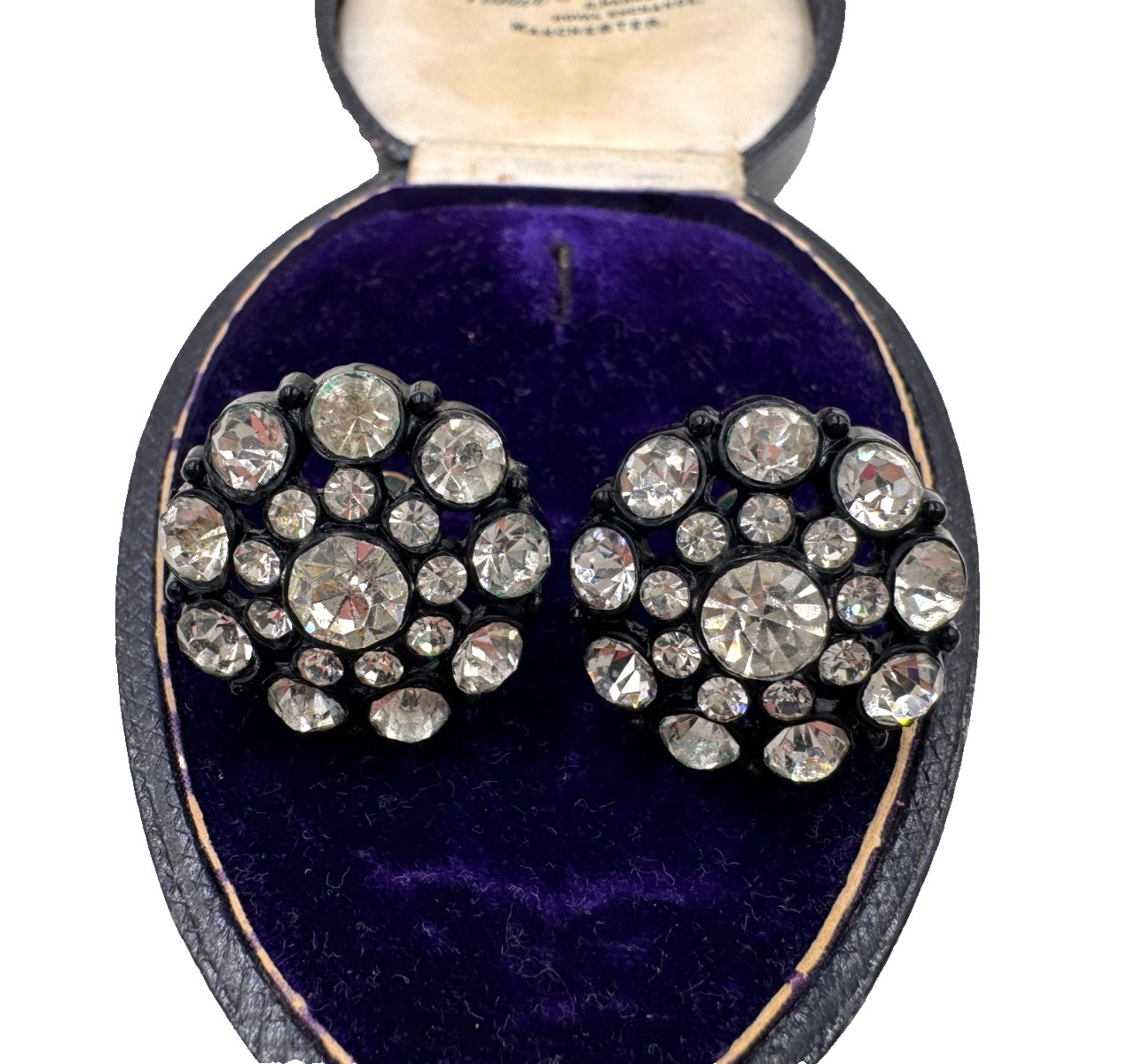 ART DECO DRAMATIC PASTE BLACK CELLULOID ANTIQUE O… - image 7