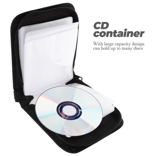 2 Pcs Pochette De Rangement Pour CD Voyage Support DVD Portefeuille - Afbeelding 7 van 12