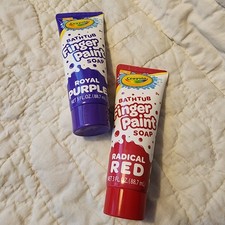 2 pc set, Crayola Bathtub Finger Paint Soap, 3oz, Radical Red Royal Purple