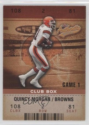 2003 Fleer Authentix Club Box 14/100 Quincy Morgan #20 0a6