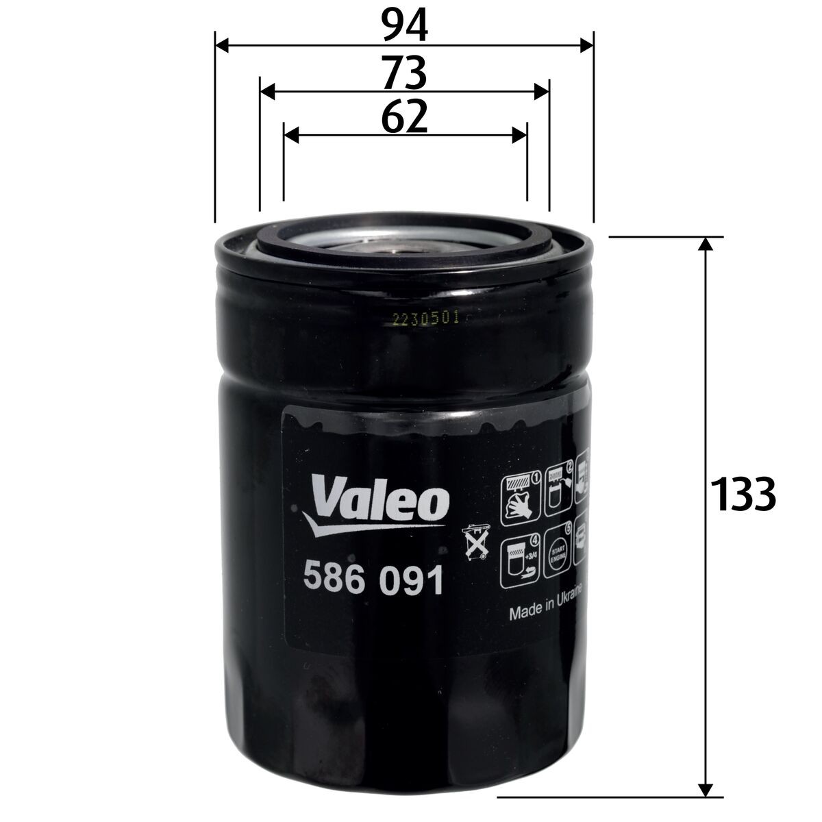 VALEO-OE 586091-OE Oil Filter for FORD,FORD USA