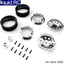Axial Racing Axi-3878 1.9 Raceline Daytona Beadlock Wheels Chrome 2