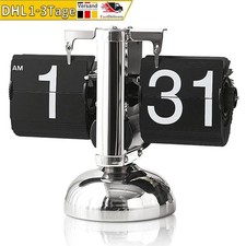 Flip Clock Klappzahlenuhr Retro Tischuhr Bahnhofsuhr Zuhause Tisch Dekoration