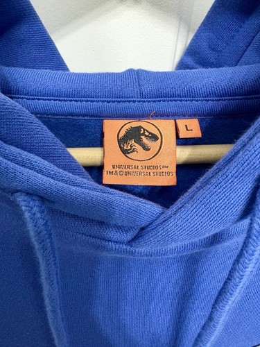 Universal Studios Orlando Jurassic Park Hoodie Blue Floral Adult L - Picture 7 of 8