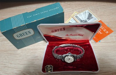 1960 GUILDCRAFT GRUEN 26mm 205SS-10905 AS 1780 17J ORGNL BOX PAPERS TAG SERVICED