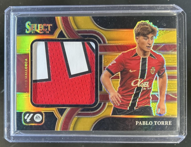 2025-26 Panini Select La Liga Pablo Torre Jumbo Patch Gold Prizm #/10 Mallorca