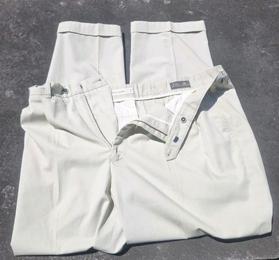 John W Nordstrom Men's 38Wx34L Grey Dress Pants 100% Cotton Front & Back Pockets