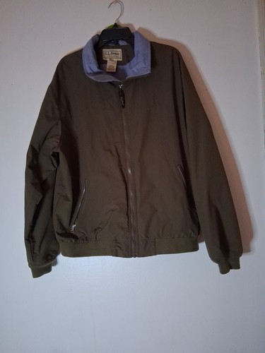 Vtg. L.L. Bean Men XL Reg. Olive 90's Full Zip Retro. 293817 Jacket 