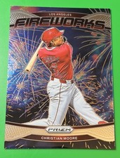 2025 Panini Prizm Fireworks #3 Christian Moore Los Angeles Angels MLB