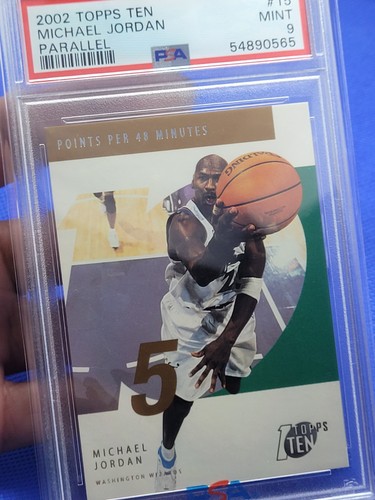 2002 TOPPS Ten MICHAEL JORDAN GOLD Parallel #15 PSA 9 RARE 🐐🔥 POP 9 ^4💎🏆💎🏆 - Picture 4 of 6