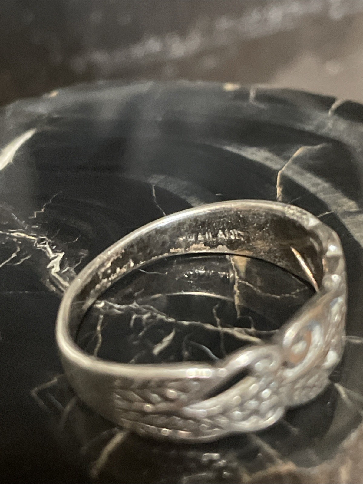 Beautiful Leaf And Vine Pattern Sterling Silver R… - image 7