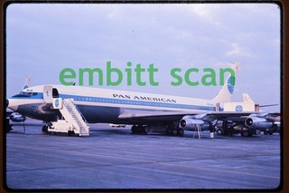 Original Slide Pan Am Boeing 707 331 (N704PA "Jet Clipper Defiance") in 1963