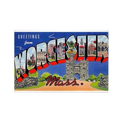 CafePress Worcester Massachusetts Greetings Magnet 2'' x 3'' (269253111)