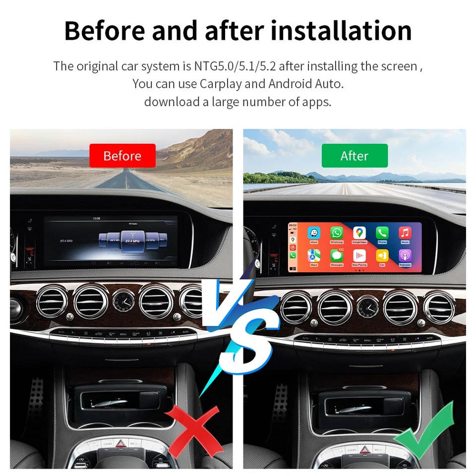 Wireless CarPlay For Mercedes Benz S Class W222 W217 2014-2020 vs Android Auto - Image 4 of 4